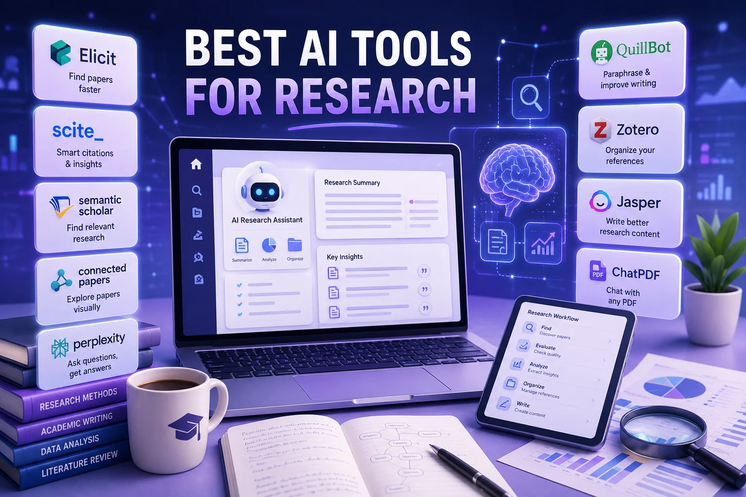 Best AI tools for research in 2026 for web research, academic papers, and literature reviews