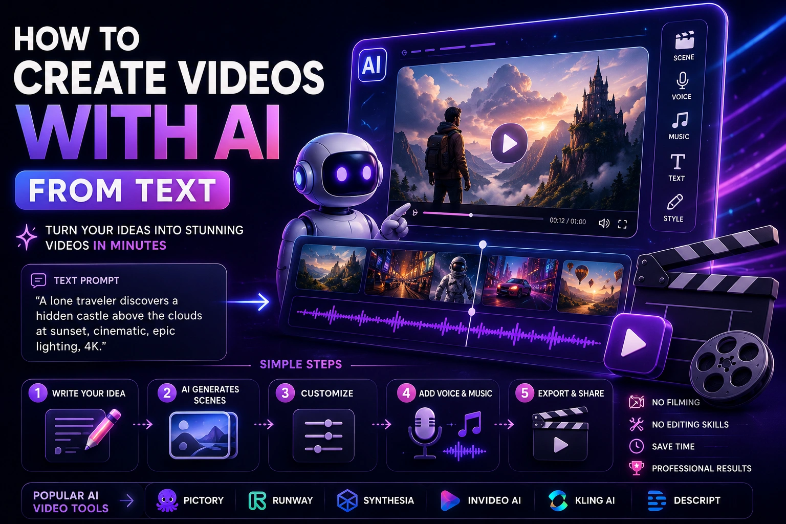 How to create videos with AI from text prompts